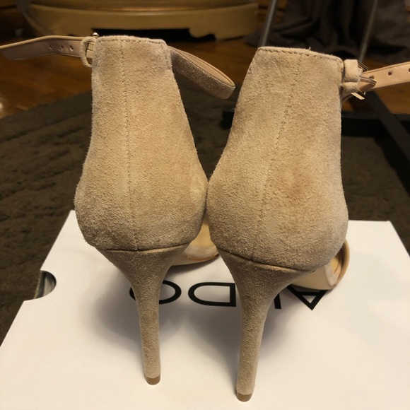 Neutral Beige Strap Heels - Picture 7 of 7